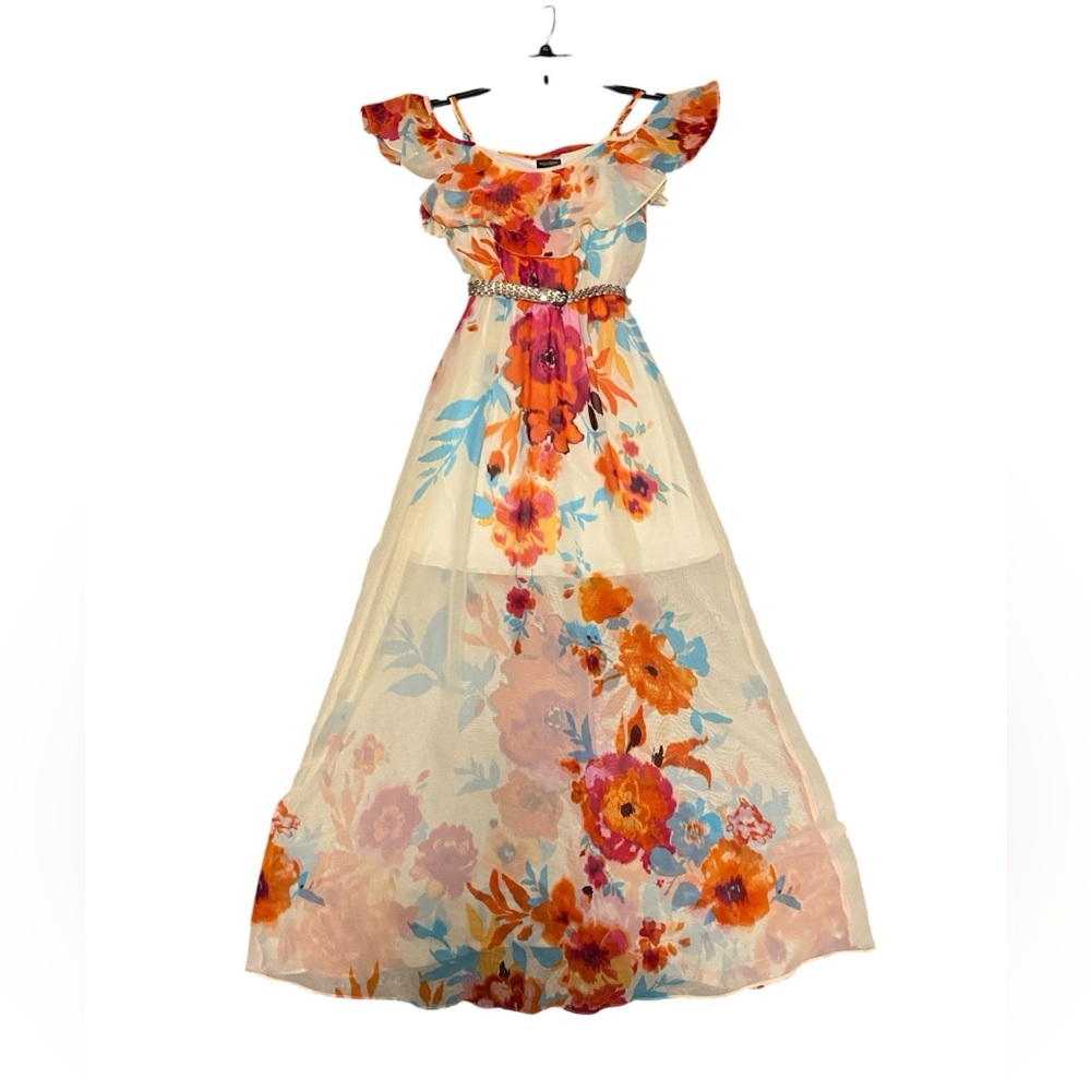 Bisou Bisou Cream Off-the-Shoulder Maxi Dress